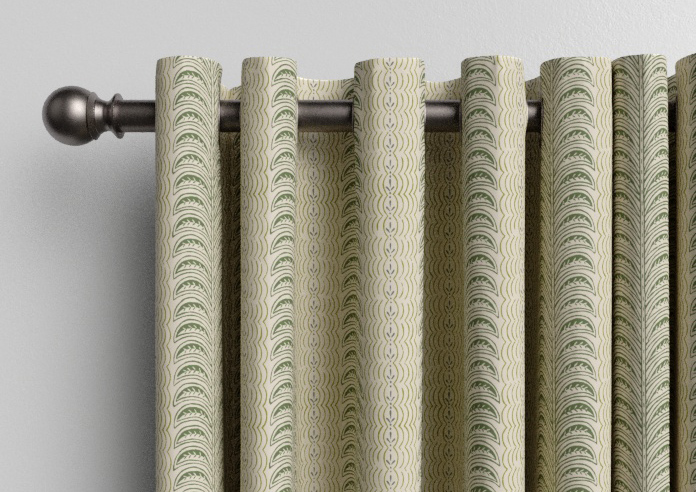 Land & Shore Fintra Stripe, Green - Made to Measure Curtains - Image 12